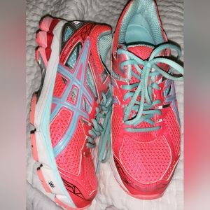 Womens ASICS Neon Sneakers - Size 8